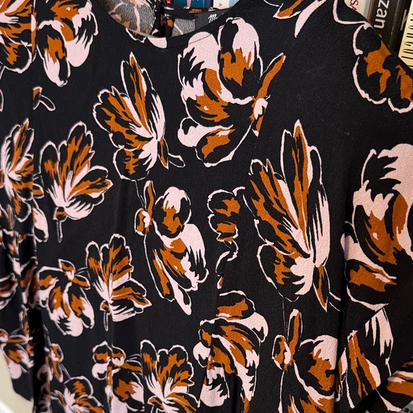 Madewell Floral Black, Brown and Pink Women's Top - Picture 5 of 7